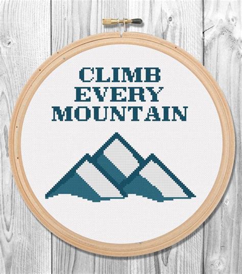 Climb Every Mountain Cross Stitch Pattern By Fantastitchkingdom Cross
