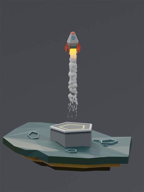 Artstation Low Poly Rocket Animation