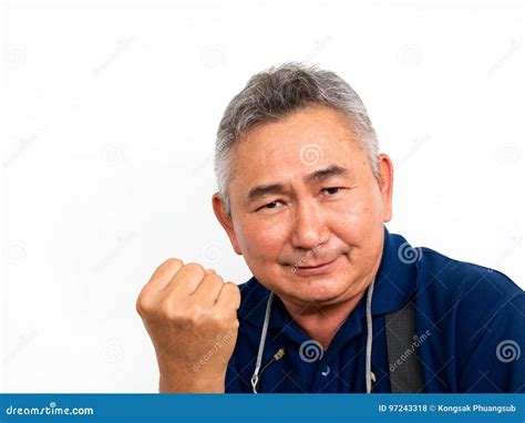 Portraits Of Elderly Asian Man Has Confidence Stock Photo Image Of