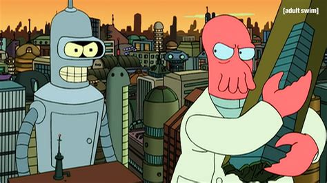 Giant Bender And Giant Zoidberg Face Off Futurama Adult Swim Youtube