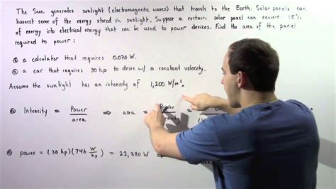 Intensity of Electromagnetic Waves Example - YouTube