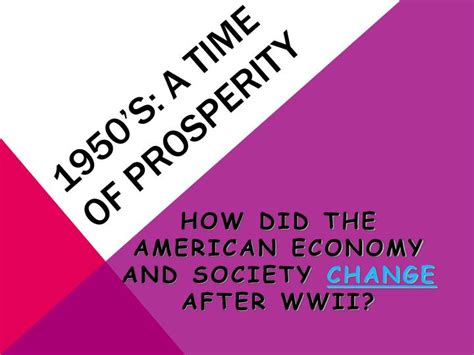 Ppt 1950s A Time Of Prosperity Powerpoint Presentation Free