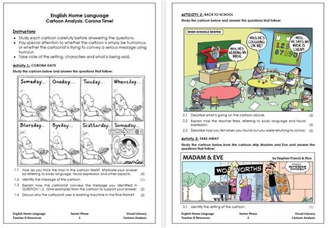 English Hl Grade 89 Visual Literacy Worksheet With Memo • Teacha