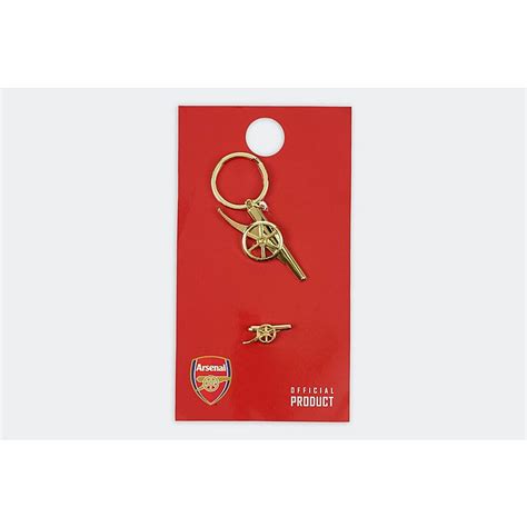 Arsenal Cannon Keyring And Badge Set Official Online Store