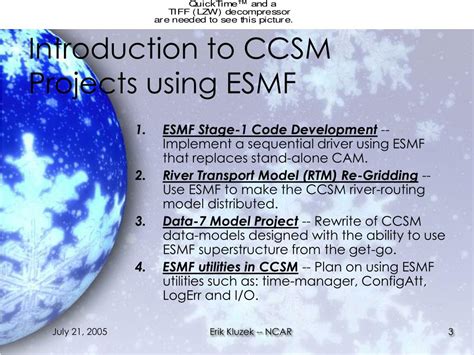 Ppt Overview Of Esmf In The Community Climate System Model Ccsm