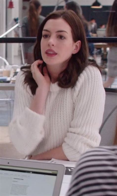 Anne Hathaway J Brand Thick Ribbed Sweater From The Intern Thetake