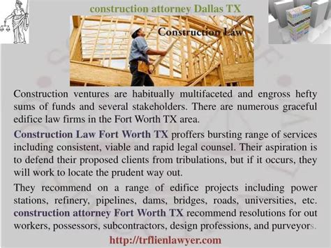 Ppt T Ric Construction Law Liens And Attorney Dallas Tx And Fort