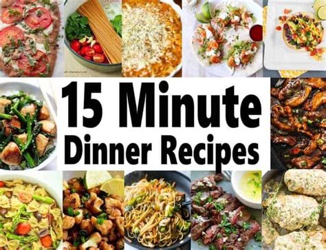 Quick Dinner Recipes ~ 15 Minute Meals For Busy Days Quick Dinner