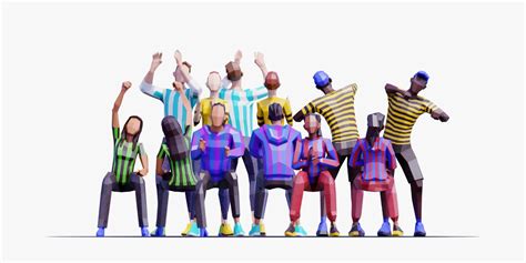 Cheering Crowd Pack Animated And Rigged 3d Model Turbosquid 2046140