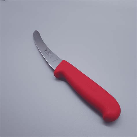 curved boning knife 13cm red pro grip jarvis uk