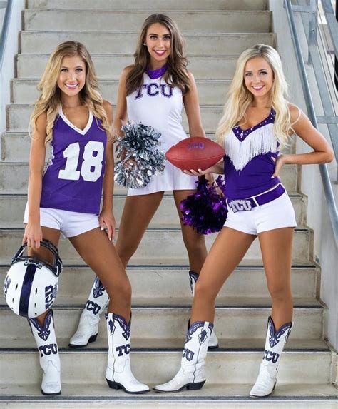 Pin By Model Citizen Media On Ladies Legs Hair Cute Etc Tcu Cheerleaders Cheerleading