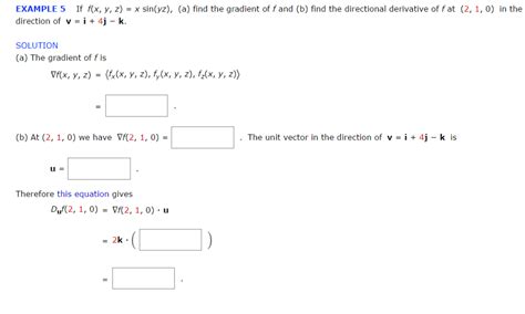 solved if f x y z x sin yz find the gradient of f