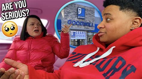 surprise shopping spree to goodwill prank on girlfriend 💔 😂 youtube