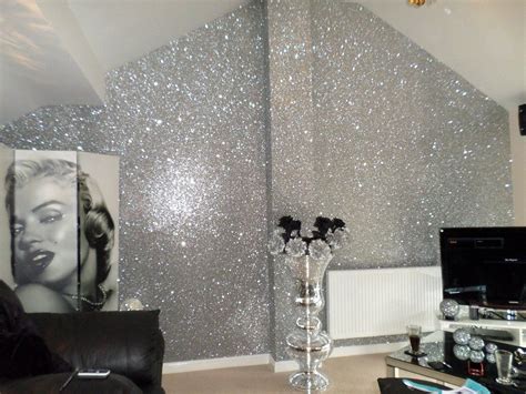 Silver Bedroom Glitter Paint For Walls Glitter Room