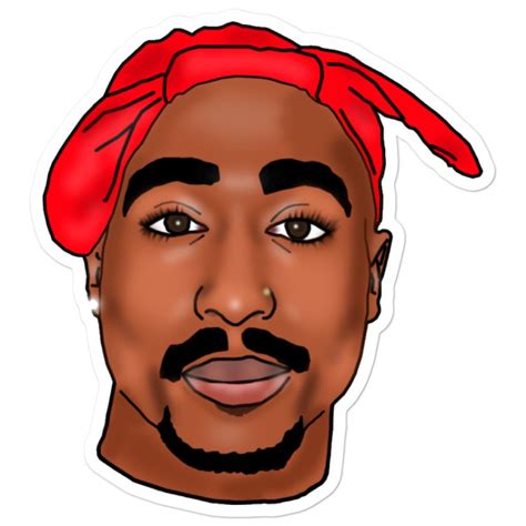 Tupac Shakur Sticker Bubble Free Stickers Etsy