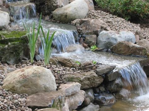 Pond Rock Waterfalls Outdoor Furniture Design And Ideas