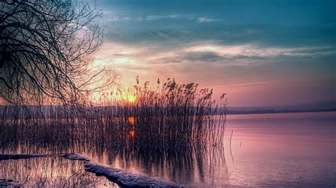 Download Twilight Landscape Beautiful Sunset Coast Desktop Wallpaper