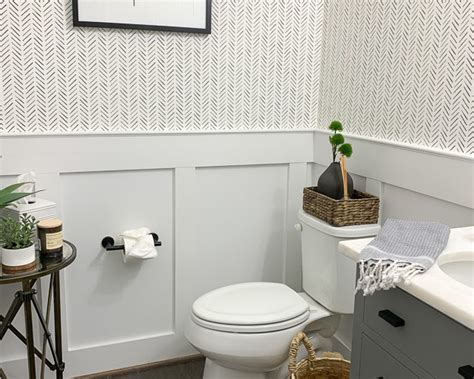 Powder Room Refresh Modern Farmhouse Our Perfecting Manor