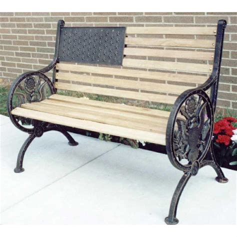 Oakland Living® American Flag Bench 122336 Patio Furniture At