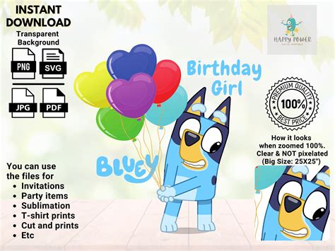Bluey Birthday Card Printable
