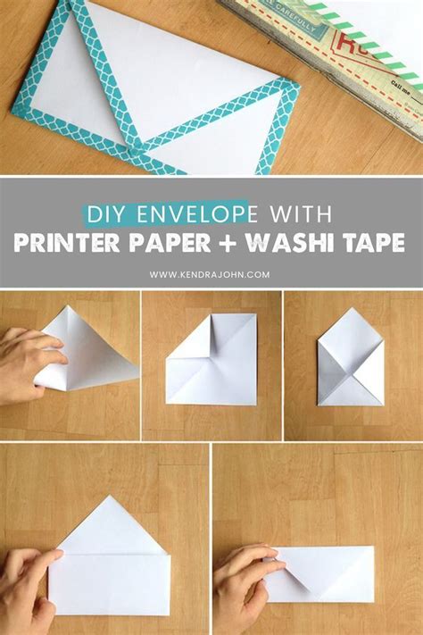 Diy Paper Envelope Easy Kendra John Designs Diy Envelope How To