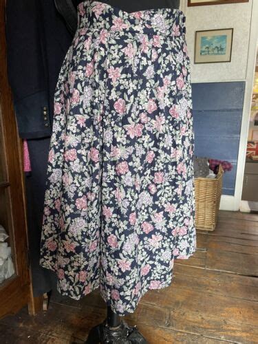 Vintage Laura Ashley 1980s Floral Midaxi Skirt Boho Cottagecore Pockets