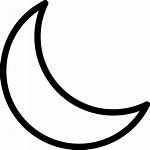 Moon Crescent Icon Shape Outline Svg Vector
