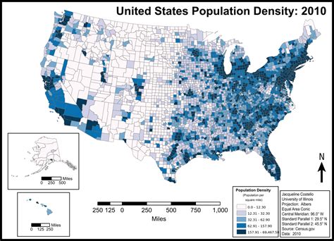 Map Of Usa Population Density Topographic Map Of Usa With States