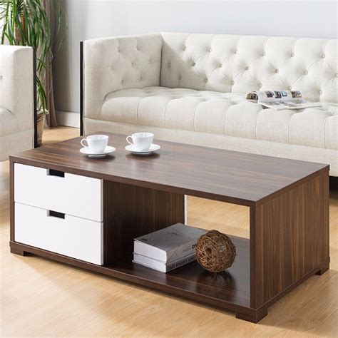 Find a variety of stylish sofa tables that provide chic storage options. Benzara Stylish Coffee Table With Double Sided Drawers ...