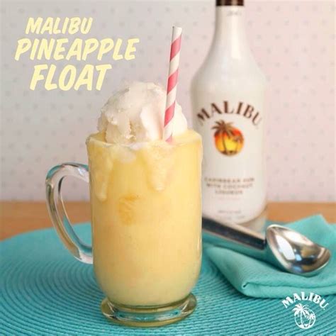 If you find the rum too bitter or strong, simply add less of it until. Malibu Pineapple Float! INGREDIENTS: 3 parts Malibu Rum 4 ...