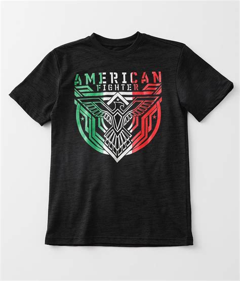 Boys American Fighter Dusty T Shirt Boys T Shirts In Pitch Black