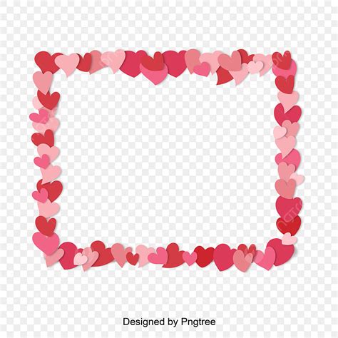 Valentines Day Borders Clipart Hd Png Pink Love Border Paper Cut Photo