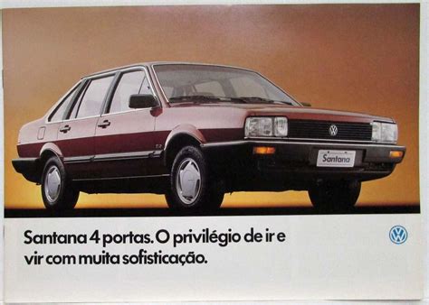 1990 1991 Volkswagen Santana Sales Brochure Portuguese Text