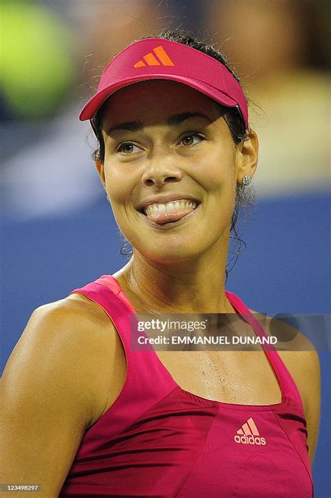 Serbian Tennis Player Ana Ivanovic Reacts As She Challenges A Point News Photo Getty Images