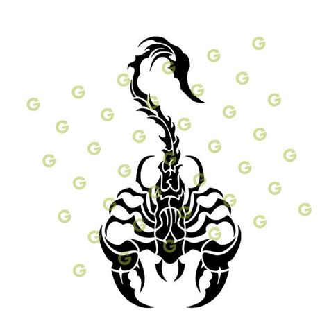 Tribal Scorpion SVG For Cricuit Silhouette And Crafts