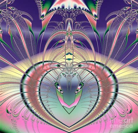 Winged Soul Flying Heavenward Fractal Digital Art By Rose Santuci Sofranko