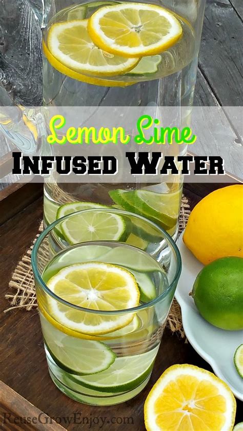 Lemon Lime Infused Water Reuse Grow Enjoy