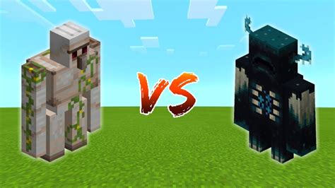 Iron Golem Vs Warden Minecraft Pe Battle Youtube