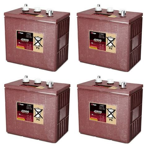 Replacement For J250g 4 Pack 6 Volt Deep Cycle Flooded Battery 901