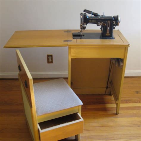 Vintage Sewing Cabinet And Chair With Necchi Sewing Machine Necchi Sewing Machine Diy Sewing