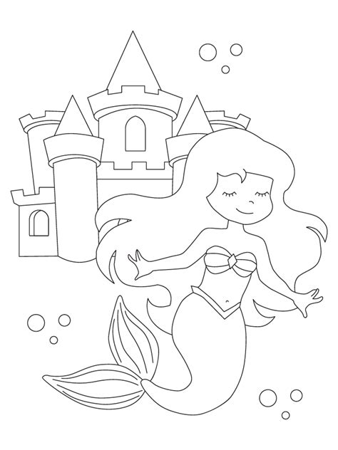 10 Too Cute Mermaid Coloring Pages