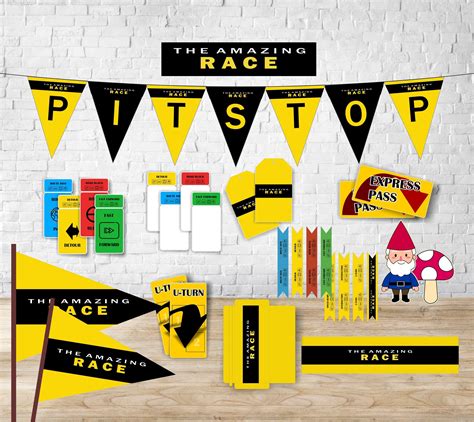 Limited Time The Amazing Race Party Printables Customizable Clue Cards