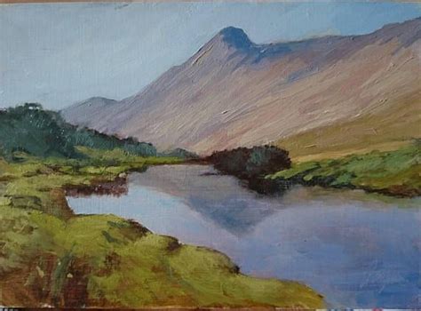 River Erriff Leenaun Co Mayo Irish Landscape Original Oil Etsy