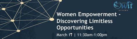 Women Empowerment Discovering Limitless Opportunities Invest Ottawa