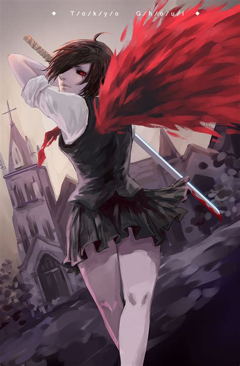 Kagune Tokyo Ghoul Kirishima Touka Tokyo Ghoul Highres 10s 1girl