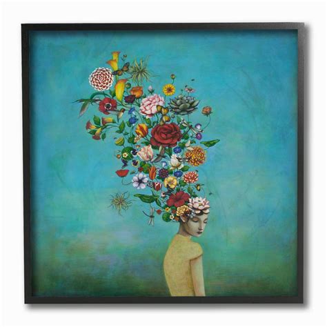 The Stupell Home Decor Collection 12 In X 12 In Flowers On Her Mind