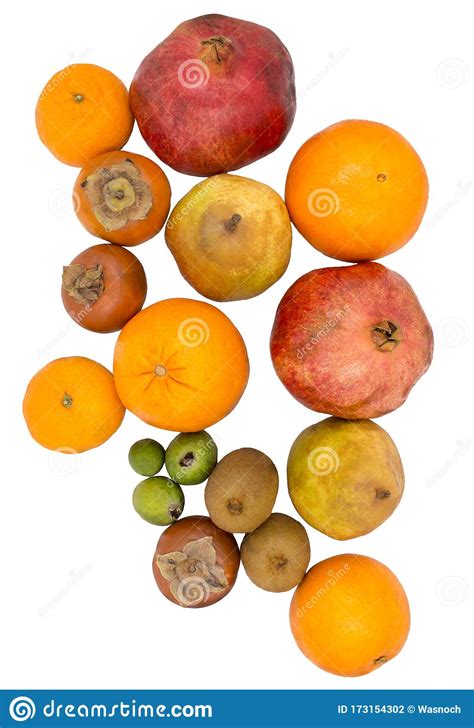 Muchas Frutas Diferentes Aisladas En Blanco Foto De Archivo Imagen De