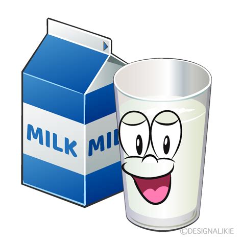 Free Smiling Milk Cartoon Image｜charatoon