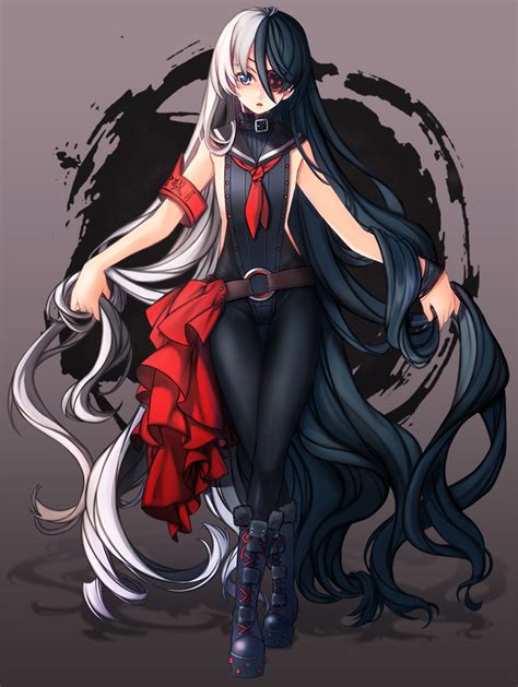 Safebooru 1girl Absurdly Long Hair Alternate Hairstyle Armband Banya