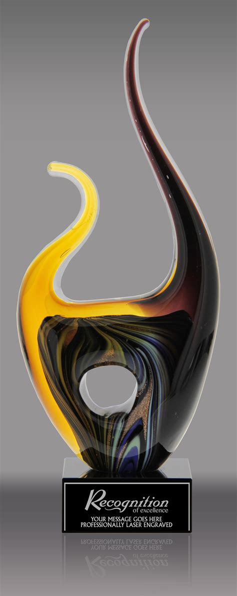 Golden Horizon Art Glass Award Trophy Depot